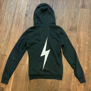 Aviator Nation Charcoal Zip Up Hoodie